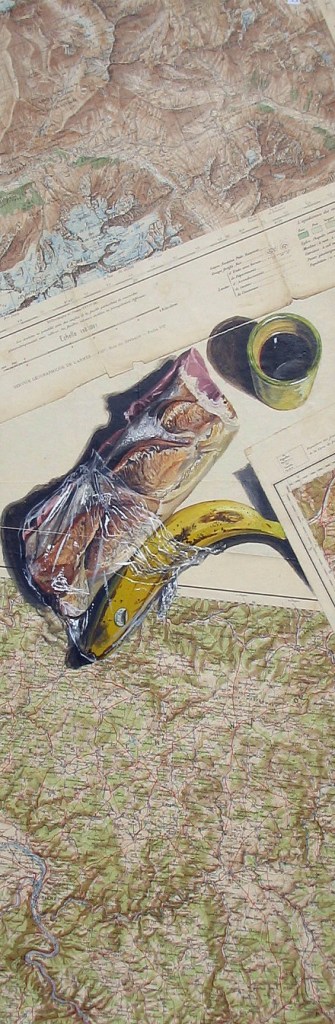 Casse Croûte sur carte, 90 x 30 cm